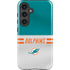 NFL Miami Dolphins White Striped Galaxy S24 Plus Impact Case